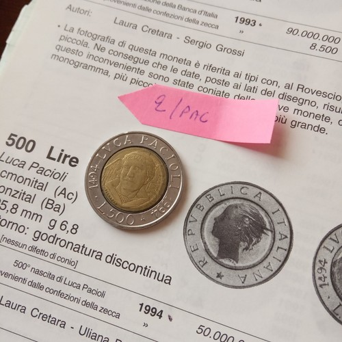 Moneta 500 lire - 500,