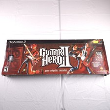 NUOVO pacchetto chitarra e gioco Guitar Hero II Red Gibson - PlayStation 2 / PS2