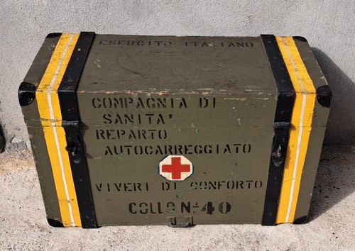 Antica cassa militare legno - cassa,