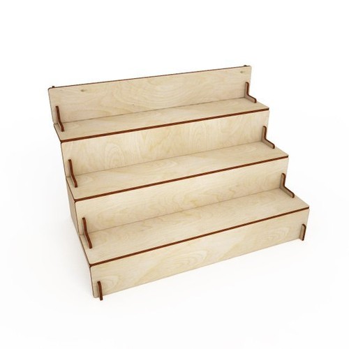 Espositore scaletta legno - scaletta, in