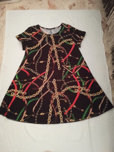 Vestito estivo nero con stampa
