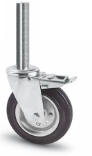 Avo RUOTA GIREVOLE PER PONTEGGI+FRENO art.103BI mm.200-perno mm.40x190