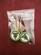 1" Bottle Cap Image Earrings ~