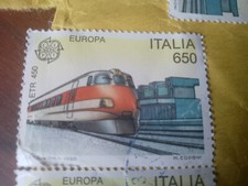 FRANCOBOLLO ITALIA 650 LIRE - EUROPA ETR 450 - TRENI