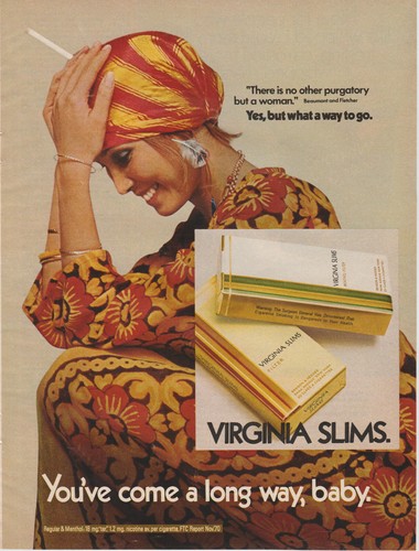 1971 virginia slims sigarette - virginia,