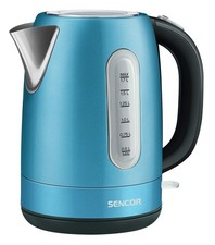SWK1772BL 1.7L Stainless Steel Electric Kettle with Lid Safety Lock, Blue