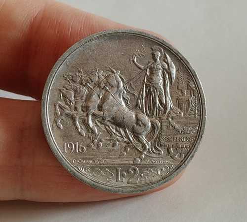 Lire 1916 quadriga briosa - quadriga,