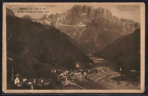 Cartolina caprile panorama - caprile,,