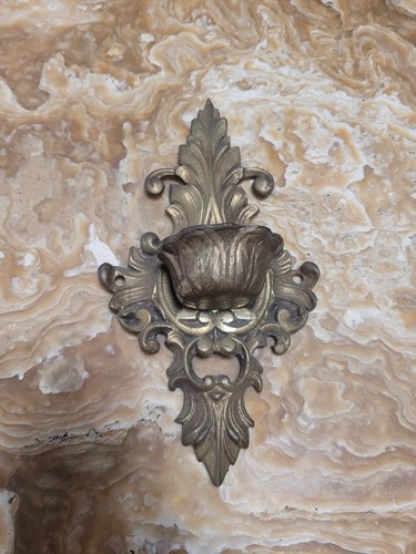 Acquasantiera bronzo dorato - acquasantiera, in