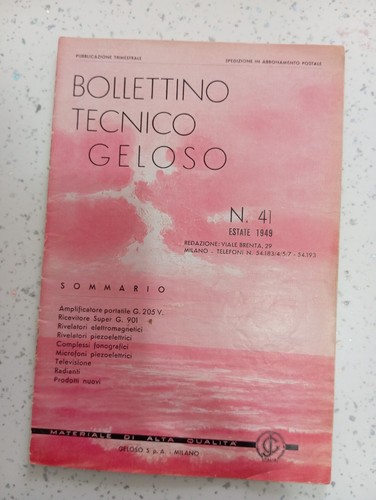 Bollettino tecnico geloso - bollettino,