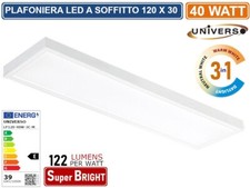 UNIVERSO PLAFONIERA SMD LED RETTANGOLARE 120x30 40W CCT 3000K - 4000K - 6500K