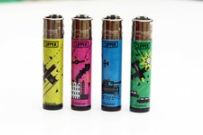 Accendini clipper set 4 pezzi