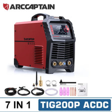 ARCCAPTAIN 7 in 1 AC/DC TIG Saldatrice per Alluminio MMA Impulso Quadrato Triang