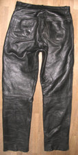 Modeka- Jeans IN Pelle per Uomo / Biker- Pantaloni di Pelle Nero Circa W33/L34