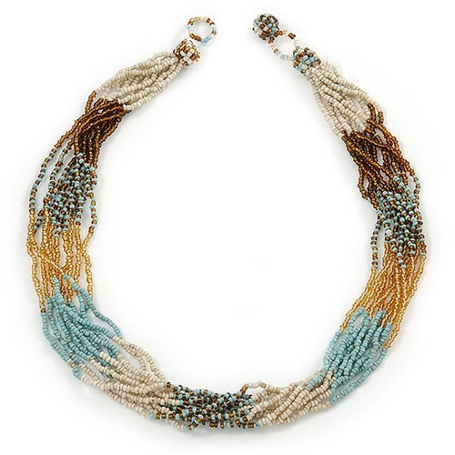 Collana perle vetro - in,