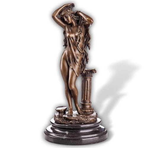 Scultura statua bronzo dama - scultura,