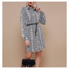 Vestito Abito Camicia stampa