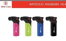 ACCENDINO ANTIVENTO CON FIAMMA OSSIDRICA CANNELLO RICARICABILE GAS PER PISTOLA