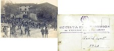 Corno di Rosazzo Udine Filarmonica cerimonia Milite Ignoto 1921 WW1 fp nvg.1921 