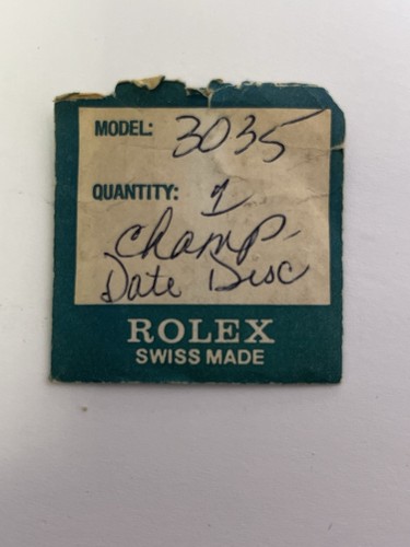 Rolex 3035 disco data - ., aperto