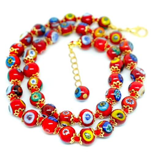 Murano vetro collana rosso - vetro,