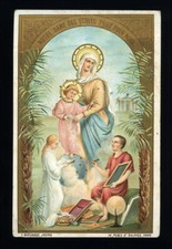 antico santino cromo-holy card N.DAME DES ECOLES in LA ROCHE-YONNE
