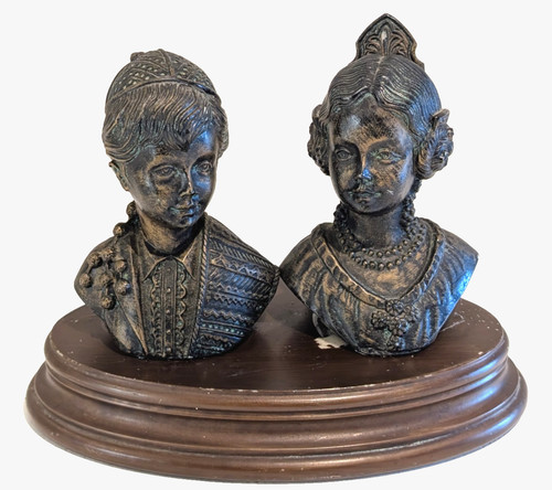 Vintage double bust - bust, statue