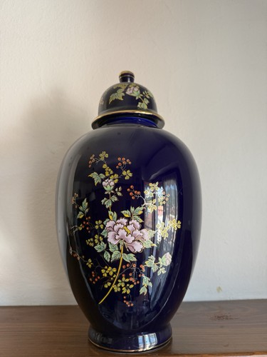 Vaso blu decoro floreale - blu,,