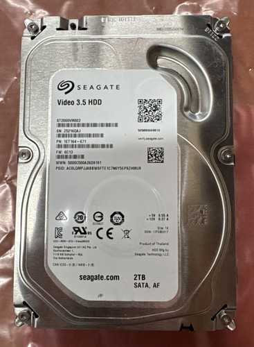 Seagate video 2tb sata - hd, 3,5"