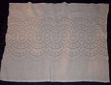 1 taglio di tessuto in lino ricamato per tappezzeria cm. 65 x 80 beige chiaro