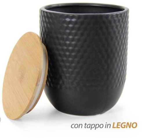 Barattolo nero ermetico - barattolo,
