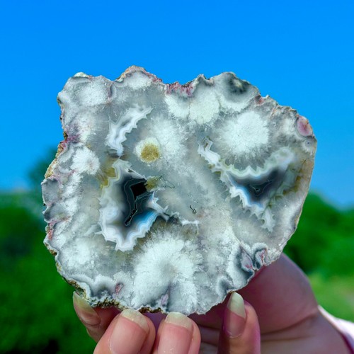 Fetta geode agata pizzo - agata,
