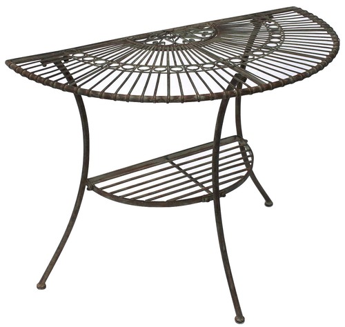 Tavolo metallo semicircolare