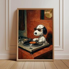 Poster in vinile Snoopy DJ