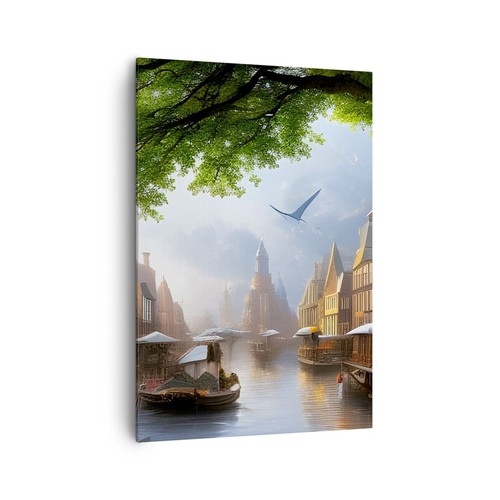 Quadro tela 70x100cm città - 70x100cm,