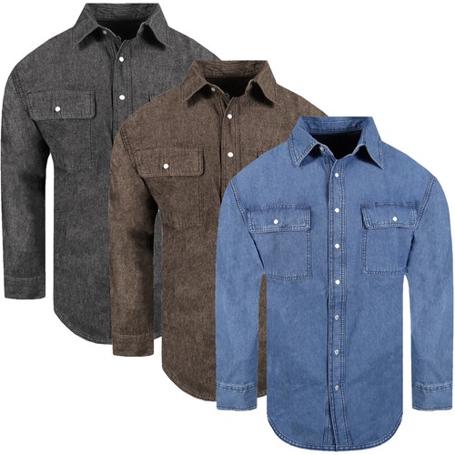 Camicia western denim - , uomo