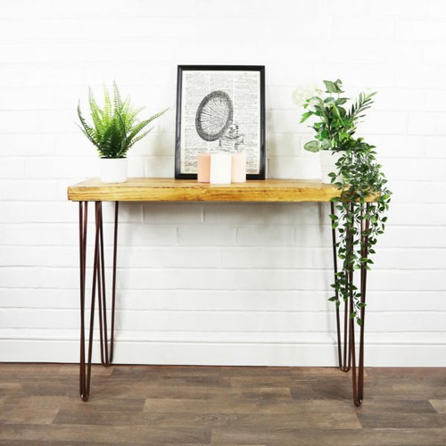 Console table solid - table, timber