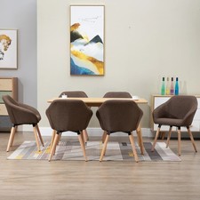 6x Sedie da Pranzo Marroni in