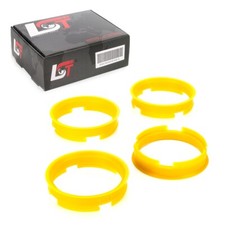 4x Centraggio Giallo Cerchi IN Lega Ø 65,1 MM - Ø 72,6 per Audi A1 A2 A3 A5 A7