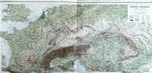 1895 mappa geografica europa - mappa,
