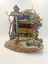 Presepe Artigianale con Base in Legno – Natività con Grotta e Personaggi