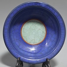 9,1" canzone dinastia ufficiale guankiln porcellana gioielli blu ghiaccio crack pizzo pennello wa