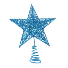  20 Cm Albero Di Natale Puntale Blu Stella Dell'albero Decorazione