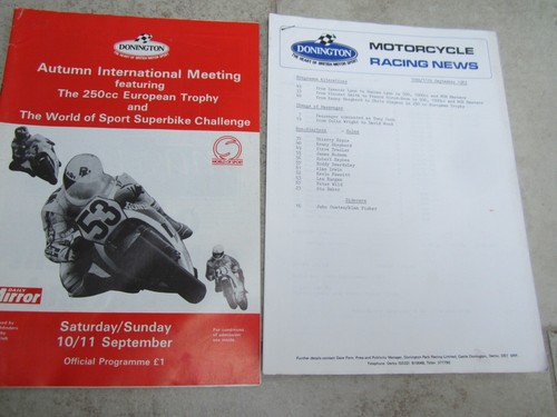 Donnington park programma - donnington,