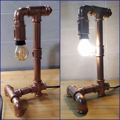 Lampada tavolo tubi zincati - da,