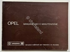 Libretto Uso e Manutenzione - Opel Kadett Ascona Manta Rekord - ed. 1977
