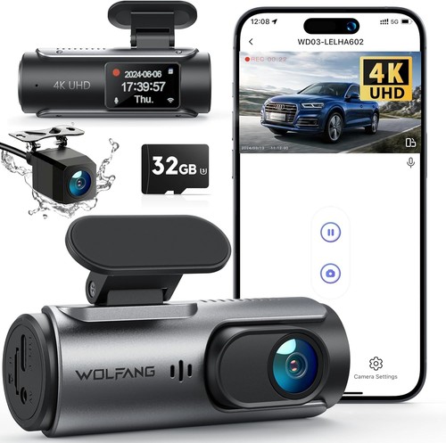 Wolfang dash cam - cam, 4k