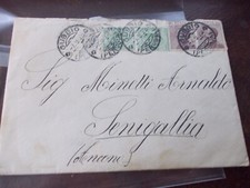 Busta d'epoca con francobolli 2 michetti 20 cent e 2 a 5 cent