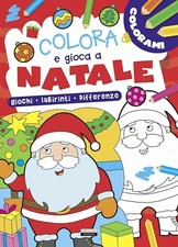 Colora e Gioca a Natale, giochi, labirinti, differenze.