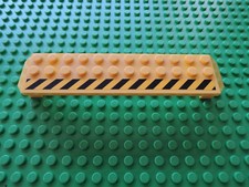 Lego 1 x mattoncino ad arco ponte 30296 giallo 2x14x2 adesivo 7900